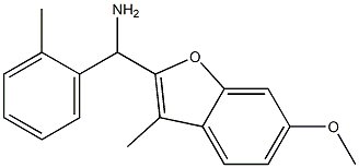 (6-methoxy-3-methyl-1-benzofuran-2-yl)(2-methylphenyl)methanamine Struktur