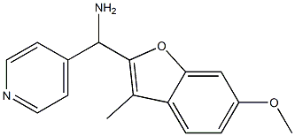 (6-methoxy-3-methyl-1-benzofuran-2-yl)(pyridin-4-yl)methanamine Struktur