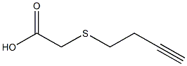 (but-3-ynylthio)acetic acid Struktur