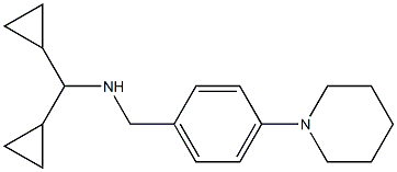 (dicyclopropylmethyl)({[4-(piperidin-1-yl)phenyl]methyl})amine Struktur