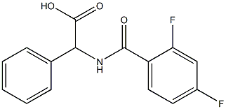 [(2,4-difluorobenzoyl)amino](phenyl)acetic acid Struktur