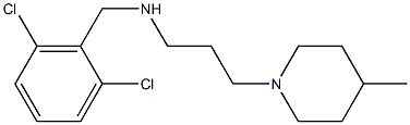 [(2,6-dichlorophenyl)methyl][3-(4-methylpiperidin-1-yl)propyl]amine Struktur