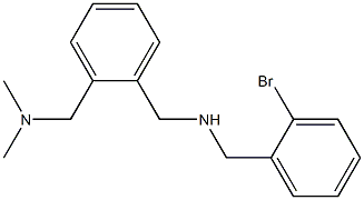 [(2-bromophenyl)methyl]({2-[(dimethylamino)methyl]phenyl}methyl)amine Struktur