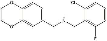 [(2-chloro-6-fluorophenyl)methyl](2,3-dihydro-1,4-benzodioxin-6-ylmethyl)amine Struktur