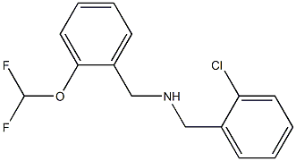 [(2-chlorophenyl)methyl]({[2-(difluoromethoxy)phenyl]methyl})amine Struktur