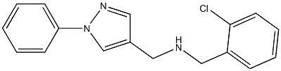 [(2-chlorophenyl)methyl][(1-phenyl-1H-pyrazol-4-yl)methyl]amine Struktur