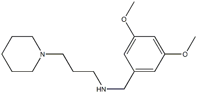 [(3,5-dimethoxyphenyl)methyl][3-(piperidin-1-yl)propyl]amine Struktur