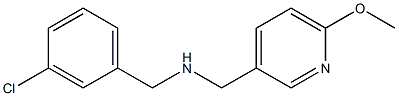 [(3-chlorophenyl)methyl][(6-methoxypyridin-3-yl)methyl]amine Struktur