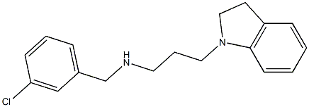 [(3-chlorophenyl)methyl][3-(2,3-dihydro-1H-indol-1-yl)propyl]amine Struktur