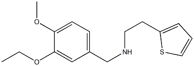 [(3-ethoxy-4-methoxyphenyl)methyl][2-(thiophen-2-yl)ethyl]amine Struktur