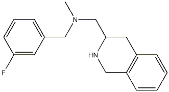 [(3-fluorophenyl)methyl](methyl)(1,2,3,4-tetrahydroisoquinolin-3-ylmethyl)amine Struktur