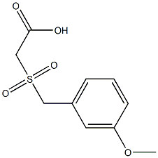 [(3-methoxybenzyl)sulfonyl]acetic acid Struktur