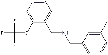 [(3-methylphenyl)methyl]({[2-(trifluoromethoxy)phenyl]methyl})amine Struktur