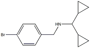 [(4-bromophenyl)methyl](dicyclopropylmethyl)amine Struktur