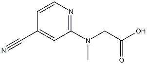 [(4-cyanopyridin-2-yl)(methyl)amino]acetic acid Struktur