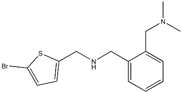 [(5-bromothiophen-2-yl)methyl]({2-[(dimethylamino)methyl]phenyl}methyl)amine Struktur