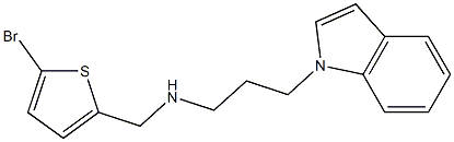 [(5-bromothiophen-2-yl)methyl][3-(1H-indol-1-yl)propyl]amine Struktur