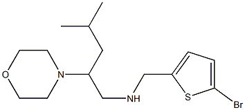 [(5-bromothiophen-2-yl)methyl][4-methyl-2-(morpholin-4-yl)pentyl]amine Struktur