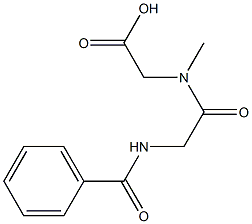 [[(benzoylamino)acetyl](methyl)amino]acetic acid Struktur