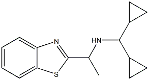 [1-(1,3-benzothiazol-2-yl)ethyl](dicyclopropylmethyl)amine Struktur