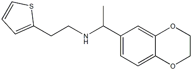 [1-(2,3-dihydro-1,4-benzodioxin-6-yl)ethyl][2-(thiophen-2-yl)ethyl]amine Struktur