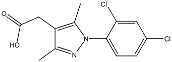 [1-(2,4-dichlorophenyl)-3,5-dimethyl-1H-pyrazol-4-yl]acetic acid Struktur