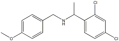 [1-(2,4-dichlorophenyl)ethyl][(4-methoxyphenyl)methyl]amine Struktur