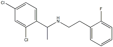 [1-(2,4-dichlorophenyl)ethyl][2-(2-fluorophenyl)ethyl]amine Struktur