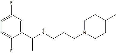 [1-(2,5-difluorophenyl)ethyl][3-(4-methylpiperidin-1-yl)propyl]amine Struktur