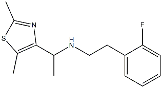 [1-(2,5-dimethyl-1,3-thiazol-4-yl)ethyl][2-(2-fluorophenyl)ethyl]amine Struktur