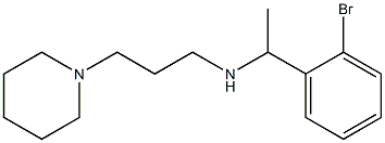 [1-(2-bromophenyl)ethyl][3-(piperidin-1-yl)propyl]amine Struktur