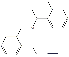 [1-(2-methylphenyl)ethyl]({[2-(prop-2-yn-1-yloxy)phenyl]methyl})amine Struktur