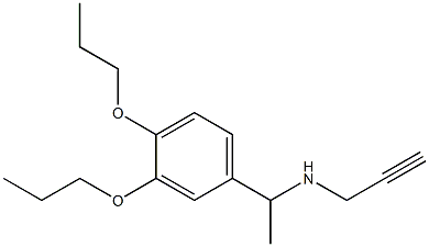 [1-(3,4-dipropoxyphenyl)ethyl](prop-2-yn-1-yl)amine Struktur