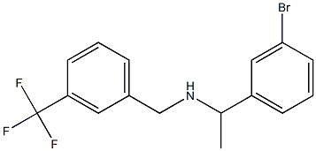 [1-(3-bromophenyl)ethyl]({[3-(trifluoromethyl)phenyl]methyl})amine Struktur