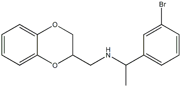 [1-(3-bromophenyl)ethyl](2,3-dihydro-1,4-benzodioxin-2-ylmethyl)amine Struktur