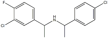 [1-(3-chloro-4-fluorophenyl)ethyl][1-(4-chlorophenyl)ethyl]amine Struktur