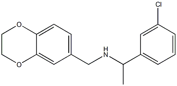 [1-(3-chlorophenyl)ethyl](2,3-dihydro-1,4-benzodioxin-6-ylmethyl)amine Struktur