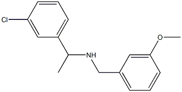 [1-(3-chlorophenyl)ethyl][(3-methoxyphenyl)methyl]amine Struktur