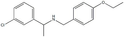 [1-(3-chlorophenyl)ethyl][(4-ethoxyphenyl)methyl]amine Struktur