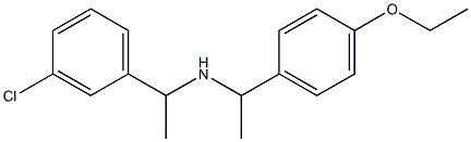 [1-(3-chlorophenyl)ethyl][1-(4-ethoxyphenyl)ethyl]amine Struktur