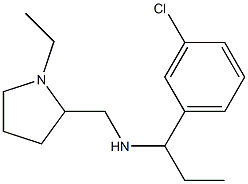 [1-(3-chlorophenyl)propyl][(1-ethylpyrrolidin-2-yl)methyl]amine Struktur