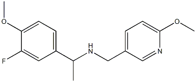 [1-(3-fluoro-4-methoxyphenyl)ethyl][(6-methoxypyridin-3-yl)methyl]amine Struktur