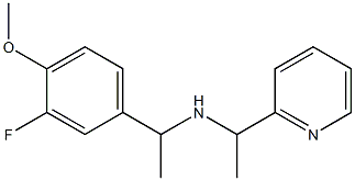 [1-(3-fluoro-4-methoxyphenyl)ethyl][1-(pyridin-2-yl)ethyl]amine Struktur