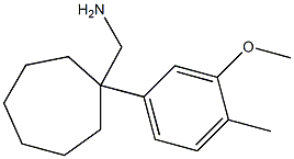 [1-(3-methoxy-4-methylphenyl)cycloheptyl]methanamine Struktur