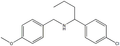 [1-(4-chlorophenyl)butyl][(4-methoxyphenyl)methyl]amine Struktur