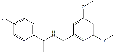 [1-(4-chlorophenyl)ethyl][(3,5-dimethoxyphenyl)methyl]amine Struktur