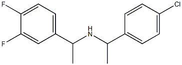 [1-(4-chlorophenyl)ethyl][1-(3,4-difluorophenyl)ethyl]amine Struktur