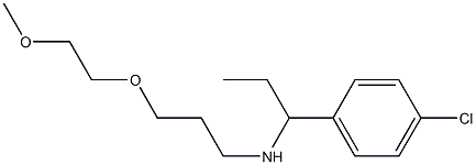 [1-(4-chlorophenyl)propyl][3-(2-methoxyethoxy)propyl]amine Struktur