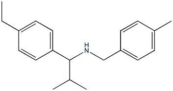 [1-(4-ethylphenyl)-2-methylpropyl][(4-methylphenyl)methyl]amine Struktur