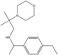 [1-(4-ethylphenyl)ethyl][2-methyl-2-(morpholin-4-yl)propyl]amine Struktur